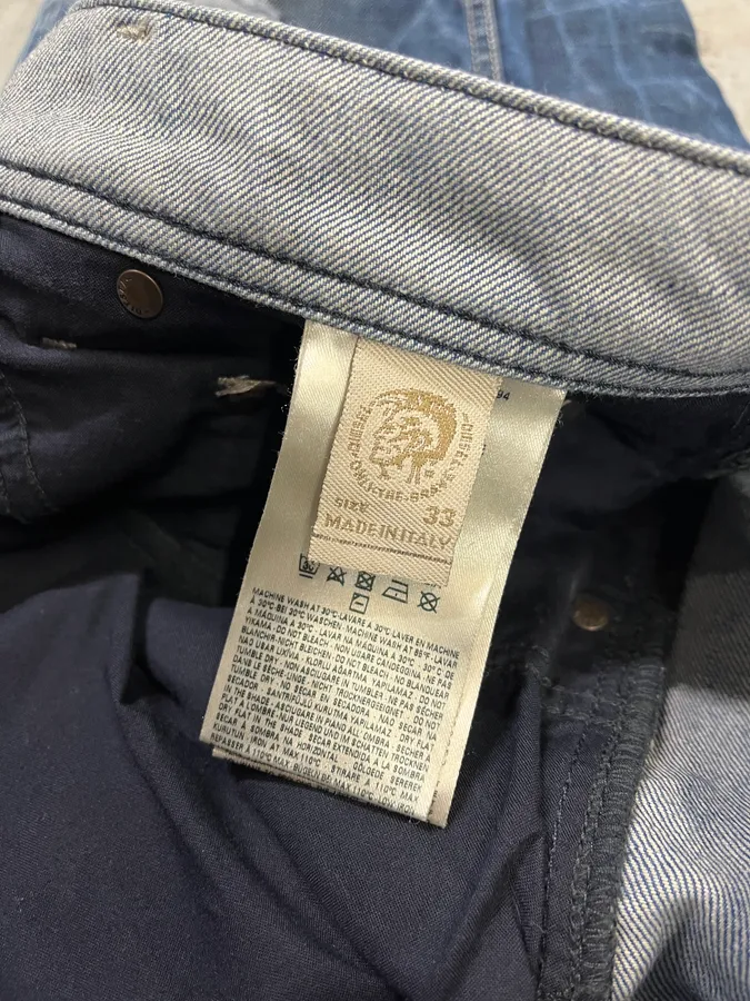 Diesel Navy Faded Distressed Slim Denim Jeans - Image 12