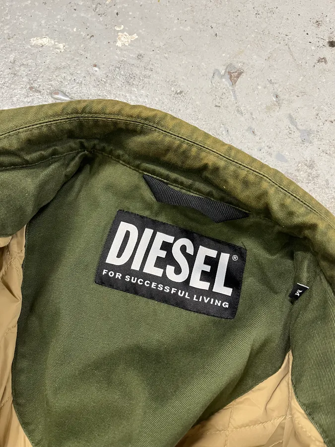 Diesel Olive Green Combat Bomber Jacket - Image 10