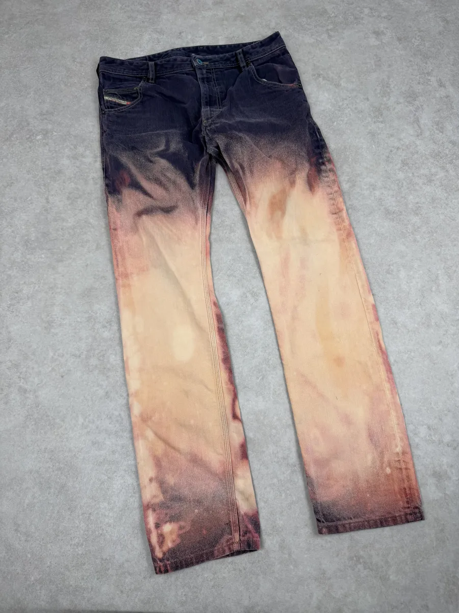 Diesel Slim Bleached Sunset Purple Denim Jeans - Image 7