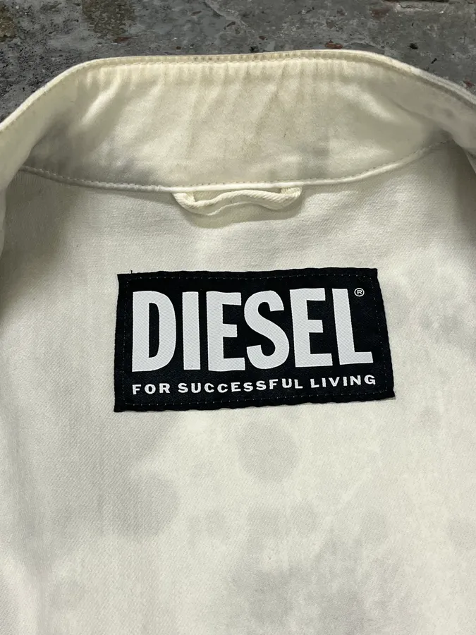 Diesel White & Grey Irregular Racing Jacket - Image 10