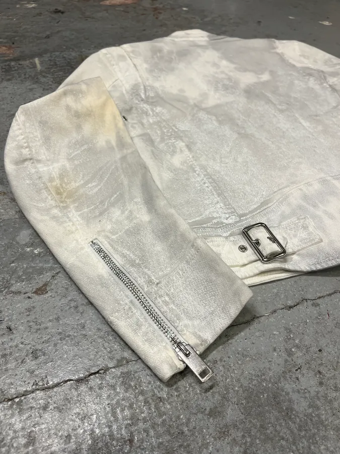 Diesel White & Grey Irregular Racing Jacket - Image 7