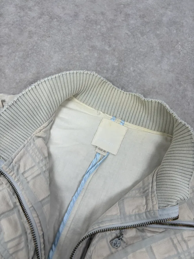 Diesel White Plaid Zip Jacket - Image 7
