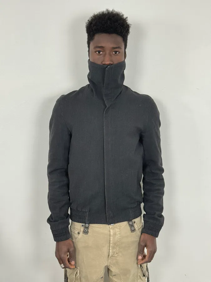 Dior Anthracite High Neck Bombers Jacket - Image 2