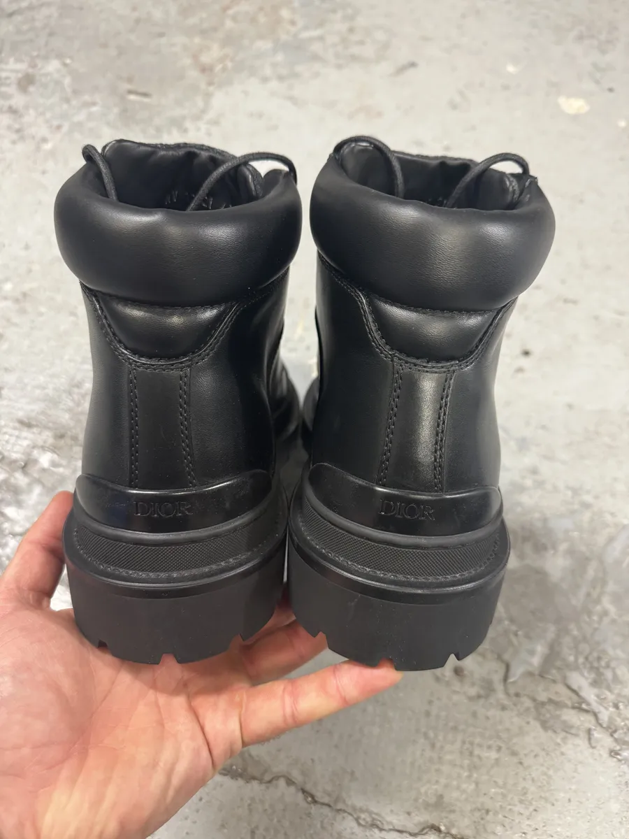 Dior Explorer Jacquard Black Leather Mountain Boots - Image 3