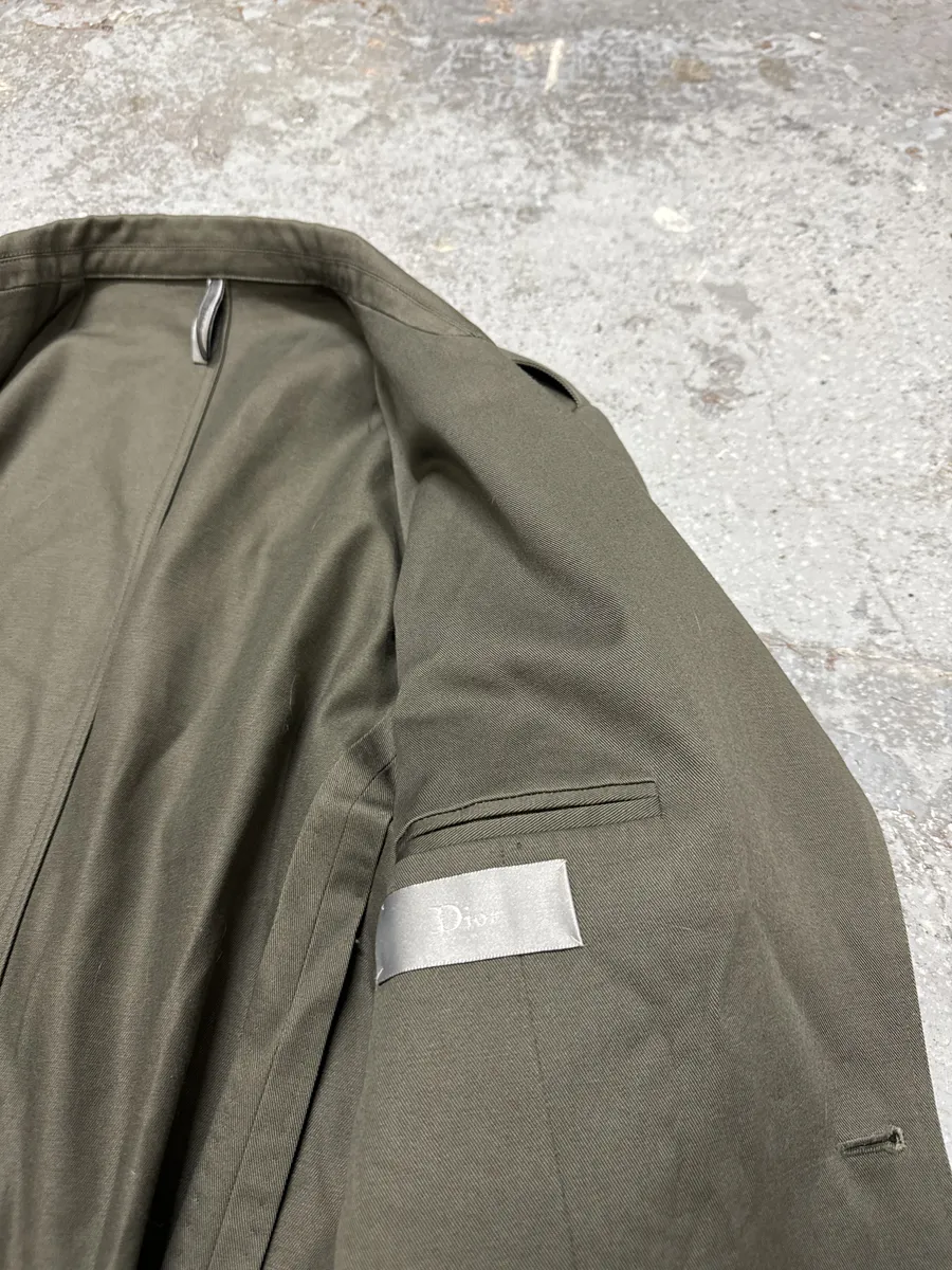 Dior Military Olive Military Blazer Jacket - Image 10