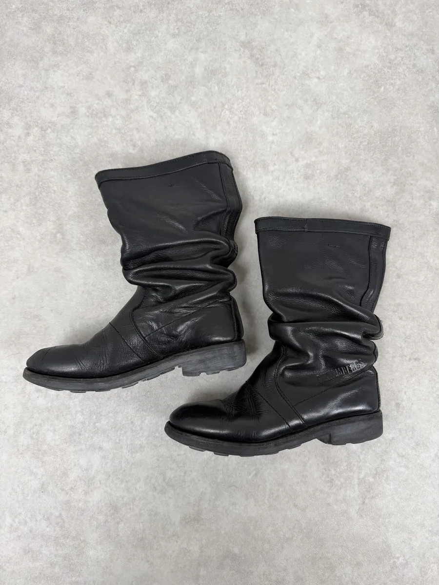 Dirk Bikkembergs Black Leather Minimalist Boots - Image 5