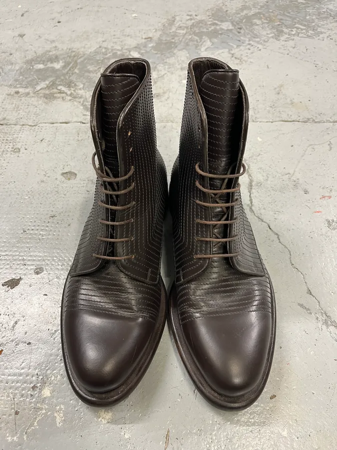 Dirk Bikkembergs Brown Leather Lined Ankle Boots - Image 4