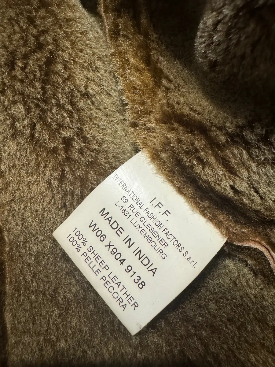 Dirk Bikkembergs Brown Sheep Leather Shearling Jacket - Image 7