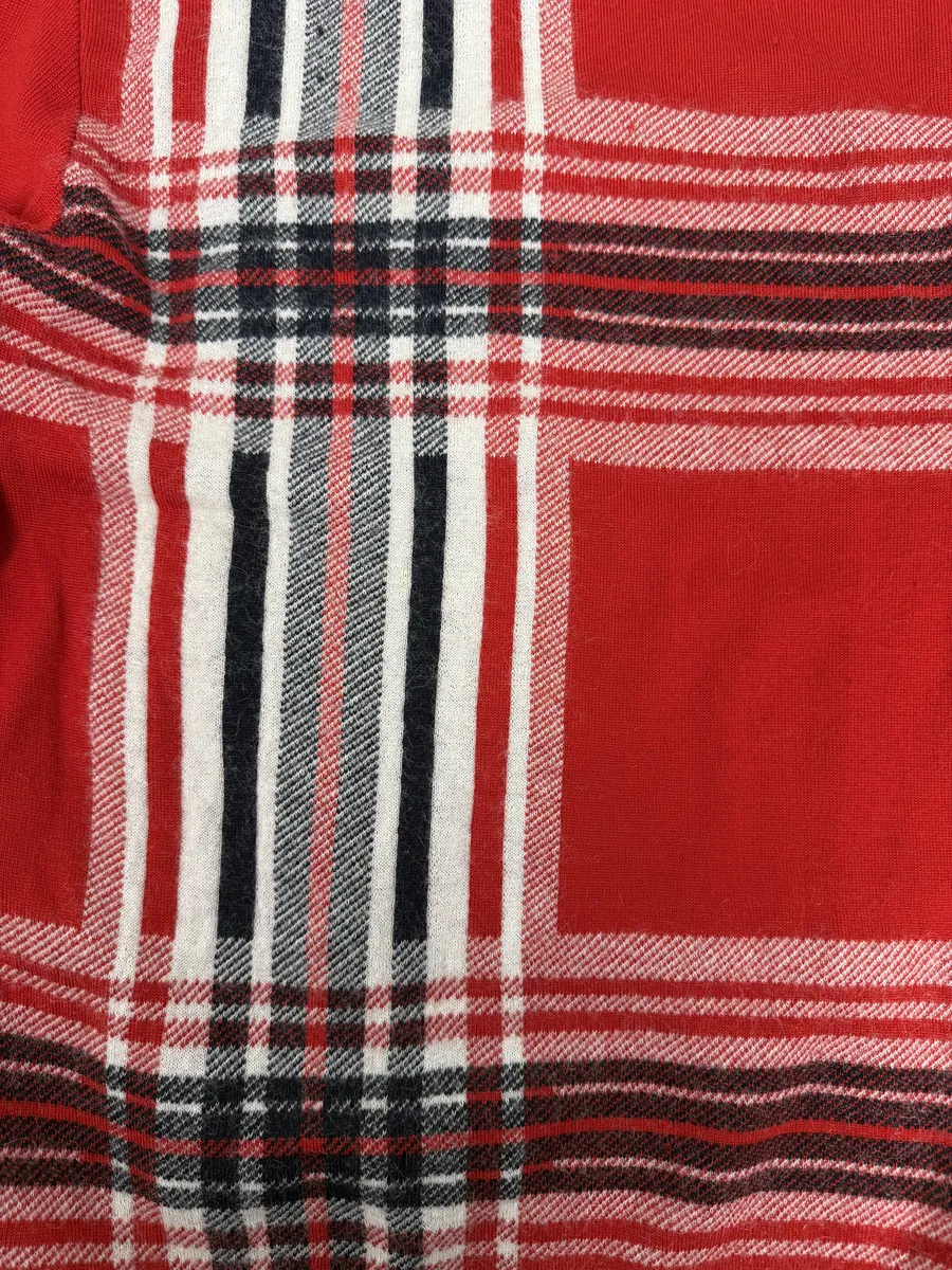 Dirk Bikkembergs Red Wool Checkered Sweater - Image 9