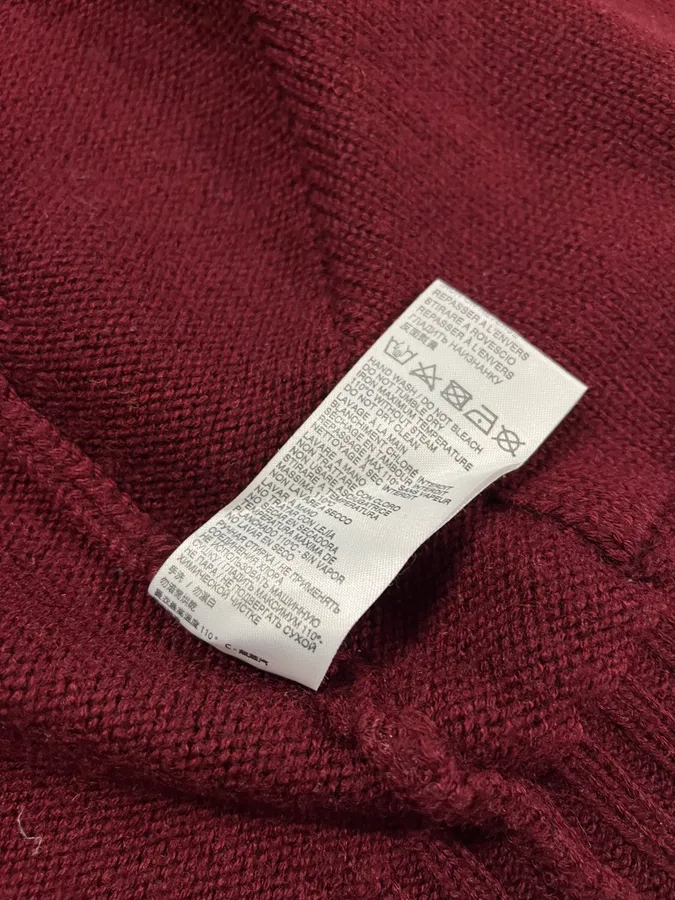 Dirk Bikkembergs Symetrical Burgundy Wool Zip-Up Sweatee - Image 11