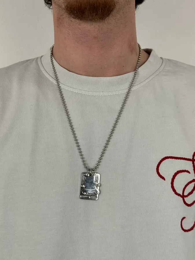 Dolce & Gabbana Bear Charm Dog Tag Necklace - Image 2