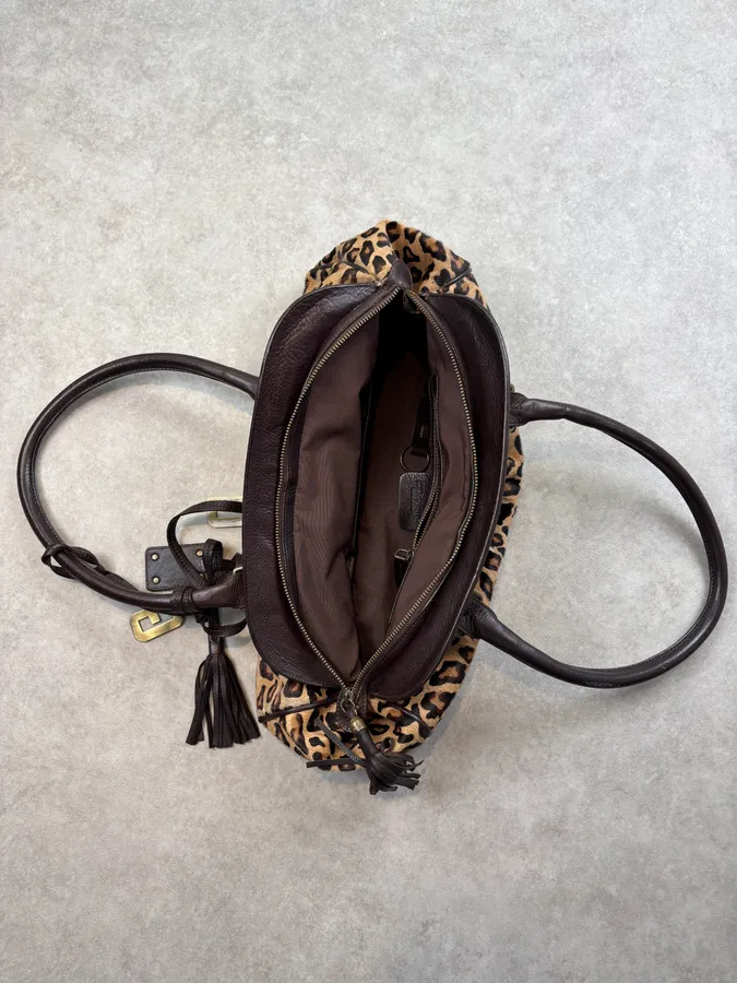 Dolce & Gabbana Beige Leopard Print Calf Hair Handle Bag - Image 14