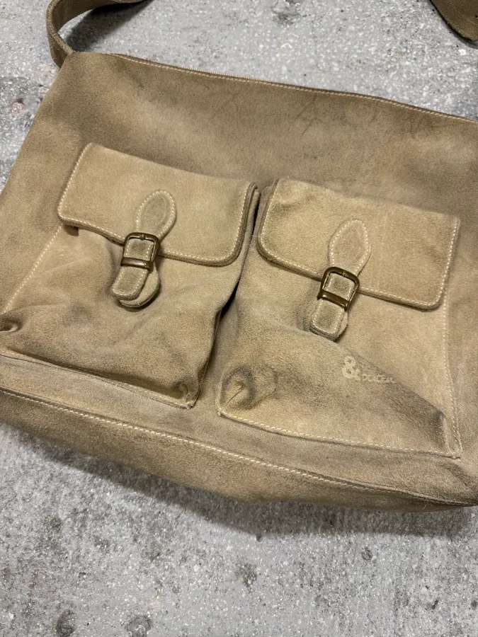 Dolce & Gabbana Beige Suede Bag - Image 2