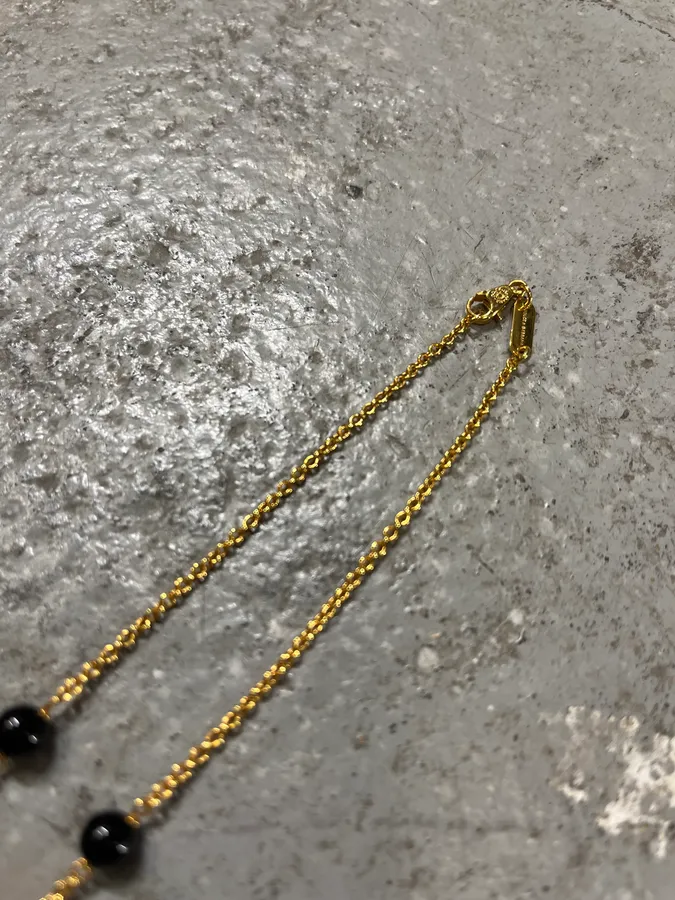 Dolce & Gabbana Black & Gold Rosary Necklace - Image 7