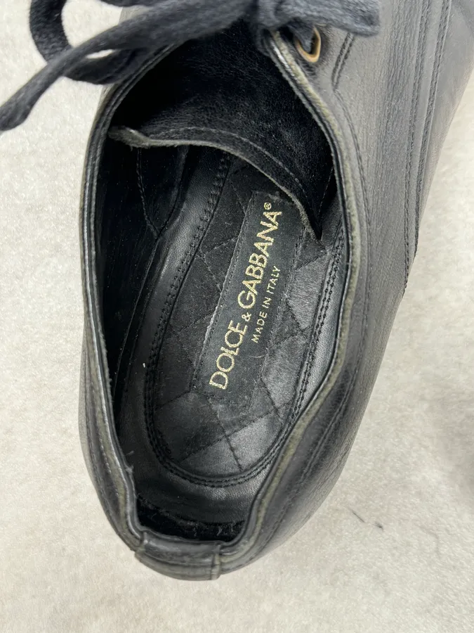 Dolce & Gabbana Black Leather Derby Shoes - Image 10