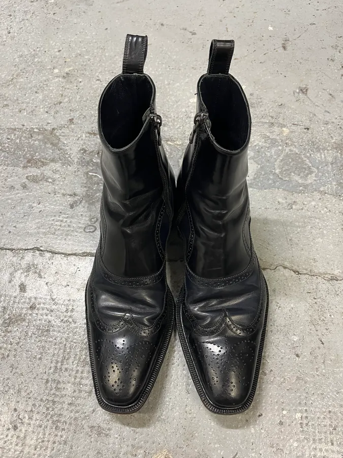 Dolce & Gabbana Black Leather Prestige Boots - Image 5