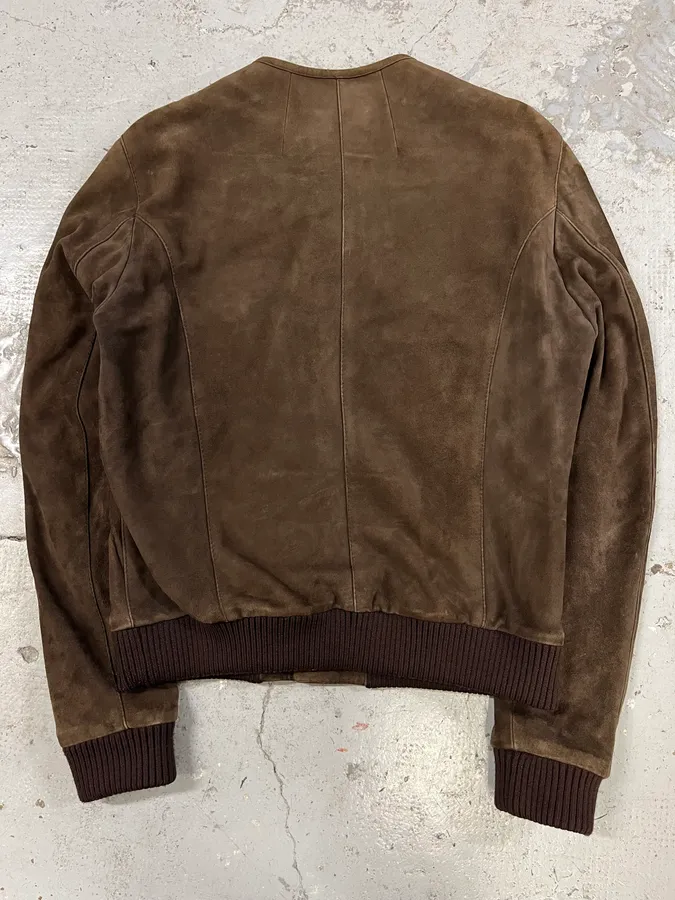 Dolce & Gabbana Brown Suede Simple Jacket - Image 4