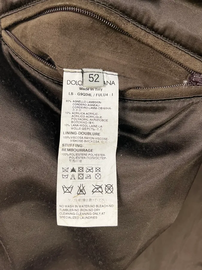 Dolce & Gabbana Brown Suede Simple Jacket - Image 8