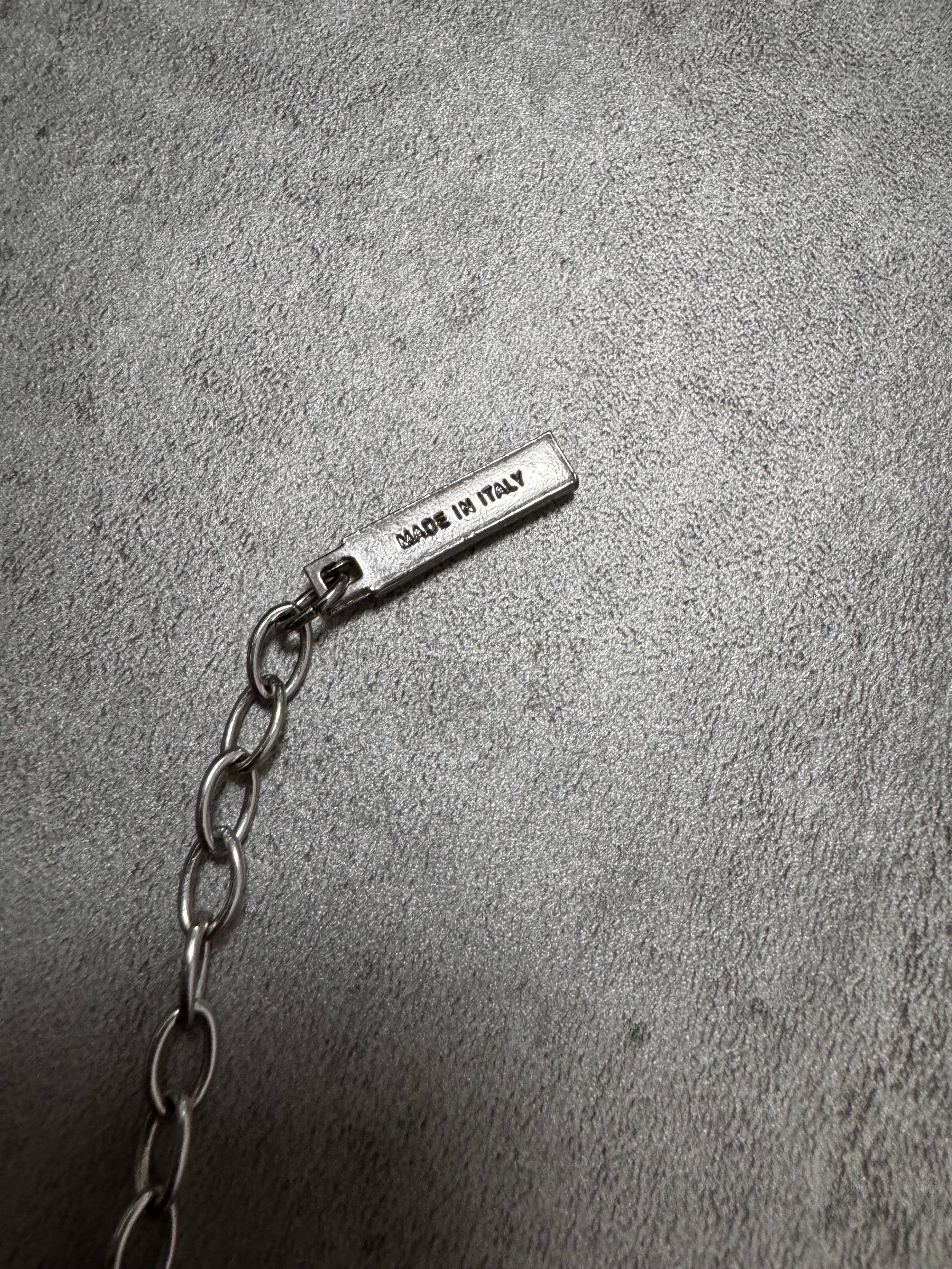 Dolce & Gabbana Cristal Sliver Cross Necklace (OS) - Image 9