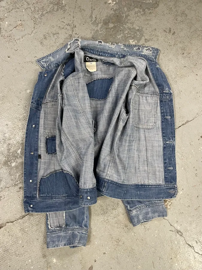 Dolce & Gabbana Destroyed Denim Jacket - Image 8