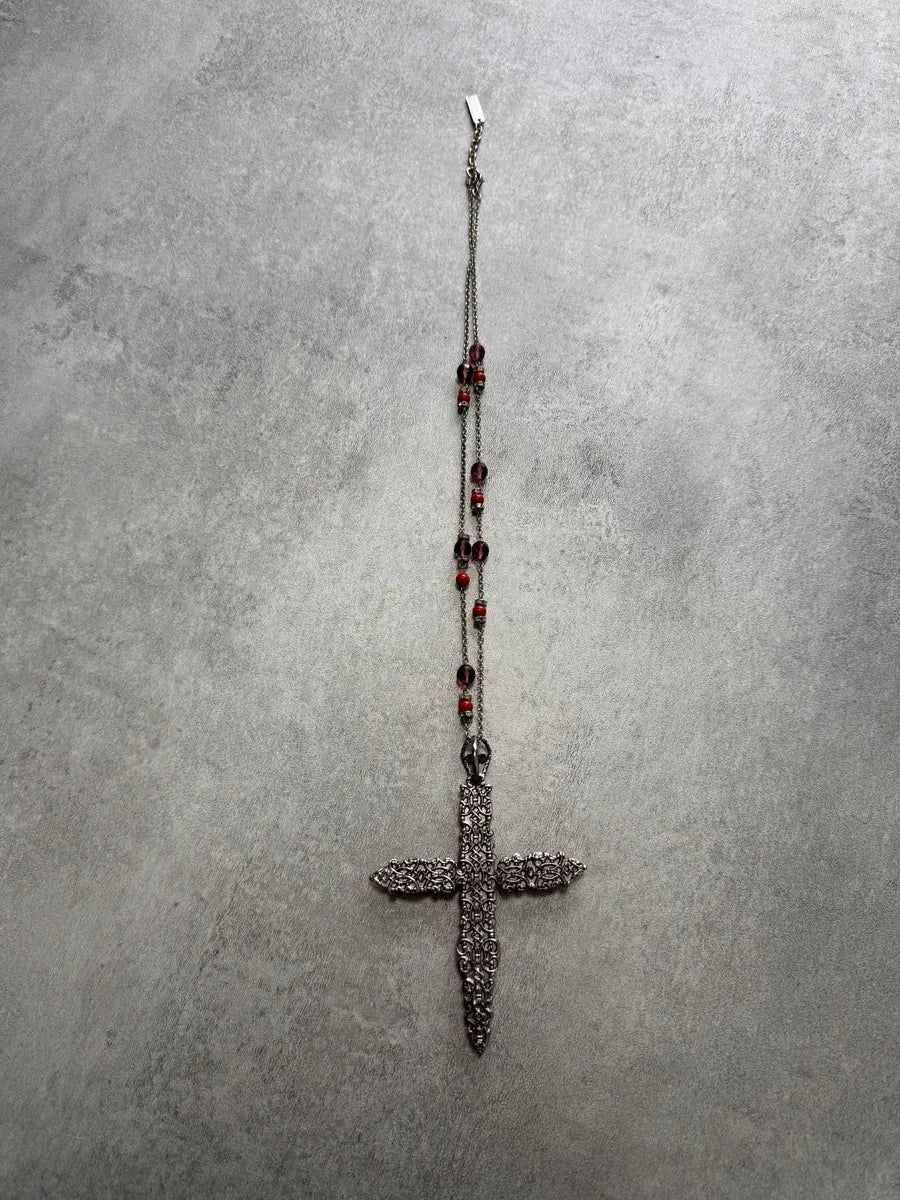 Dolce & Gabbana Fantasy Red Cross Pendant Necklace - Image 7