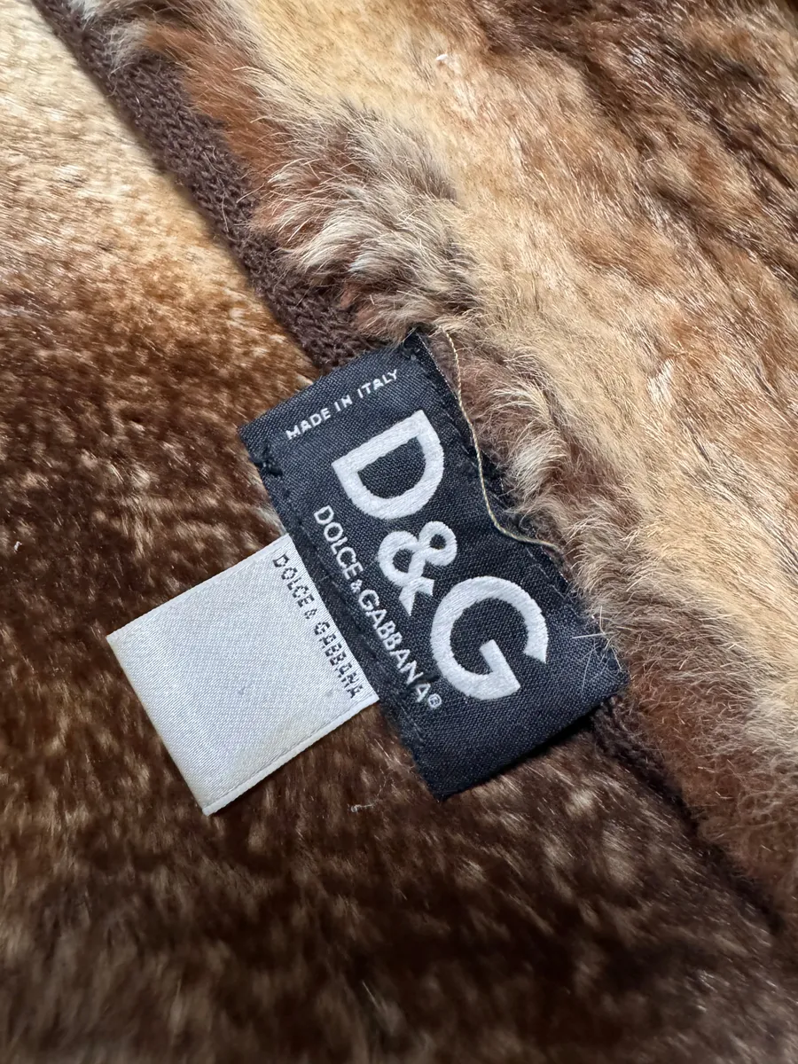 Dolce & Gabbana Faux-Fur Brown Scarf - Image 4