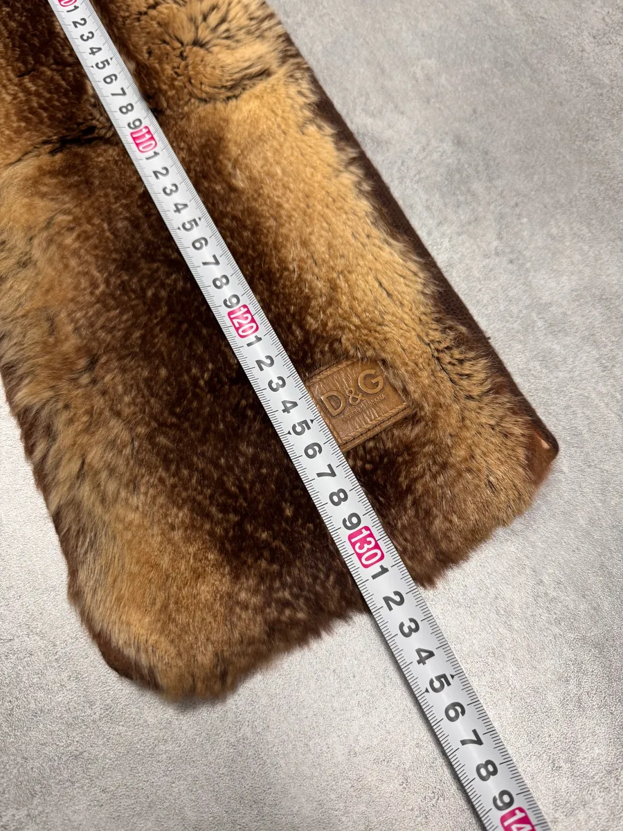 Dolce & Gabbana Faux-Fur Brown Scarf - Image 5