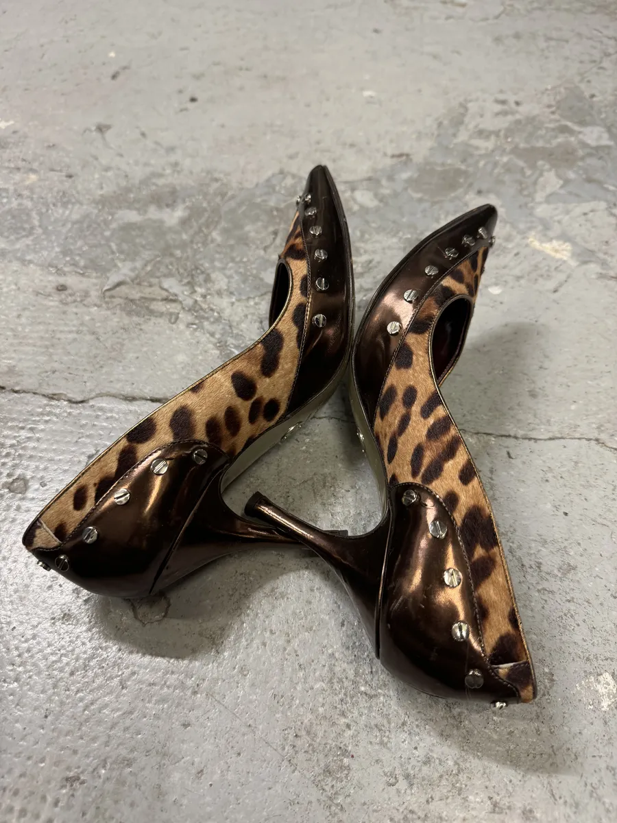 Dolce & Gabbana Leopard Pony Hair Embellished Pumps - Image 2