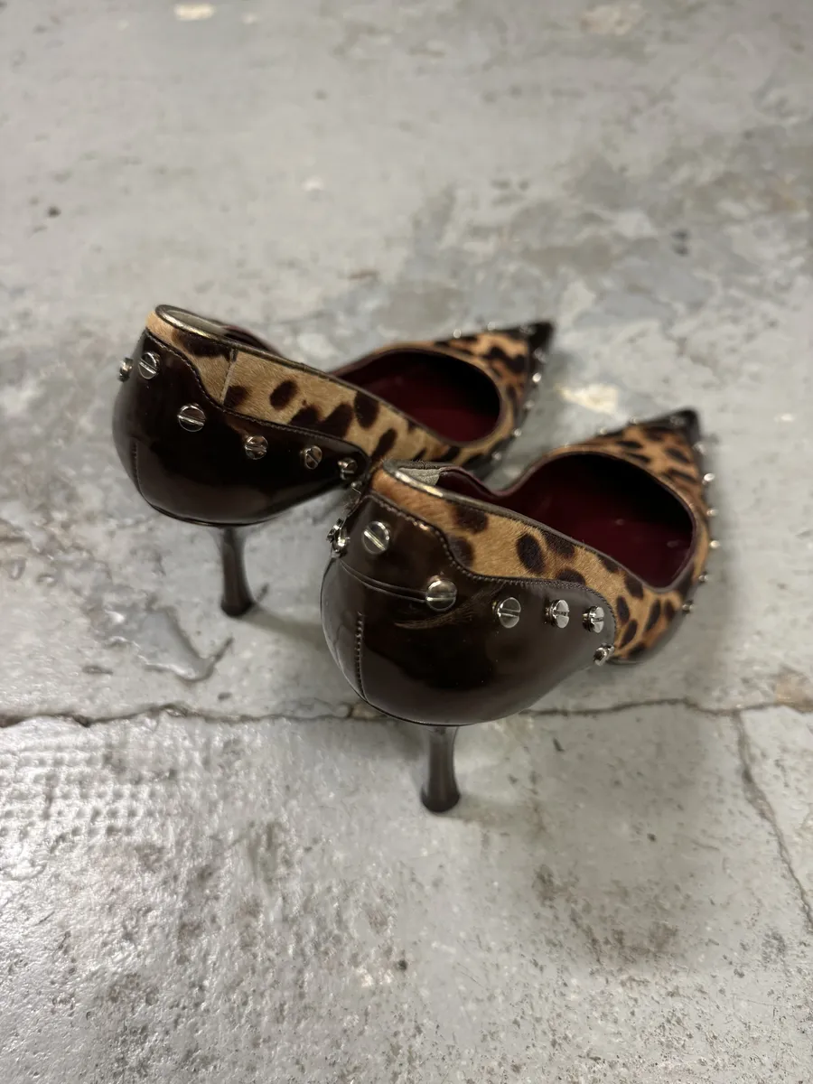 Dolce & Gabbana Leopard Pony Hair Embellished Pumps - Image 6