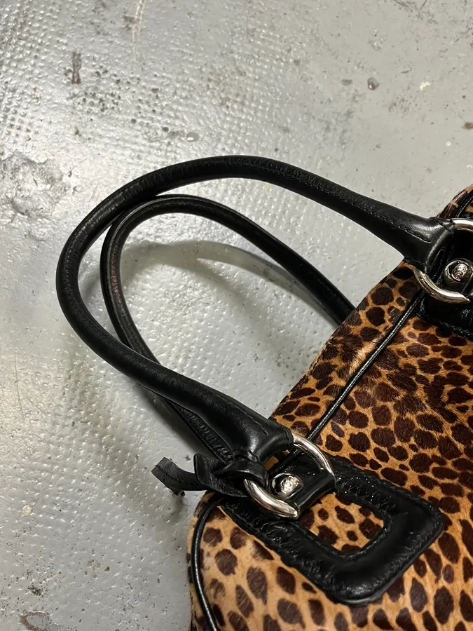 Dolce & Gabbana Lily Leopard Calf Hair Multi-Zip Handle Bag - Image 6
