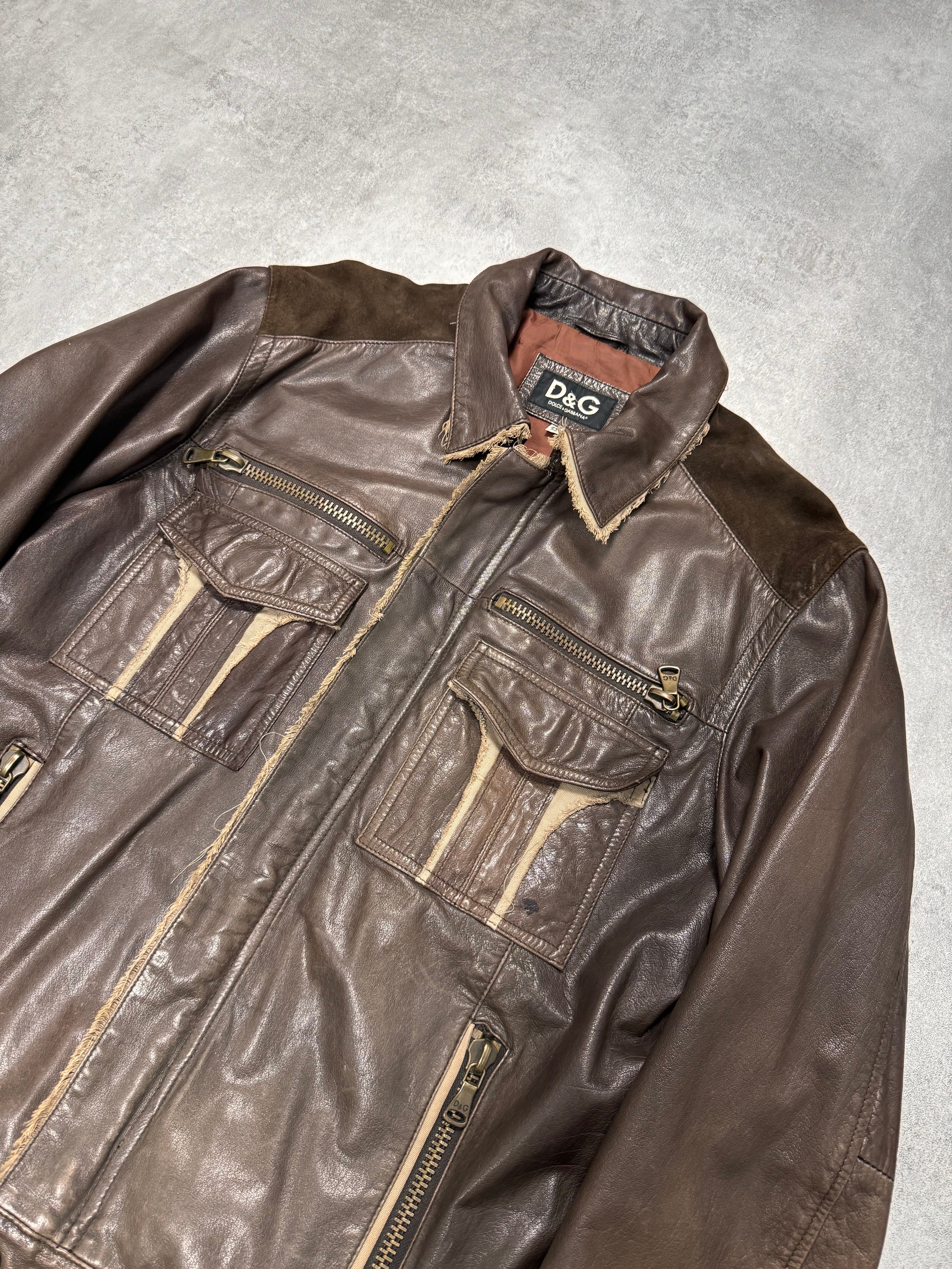 Dolce & Gabbana Multi-Layer Leather Jacket - Image 2
