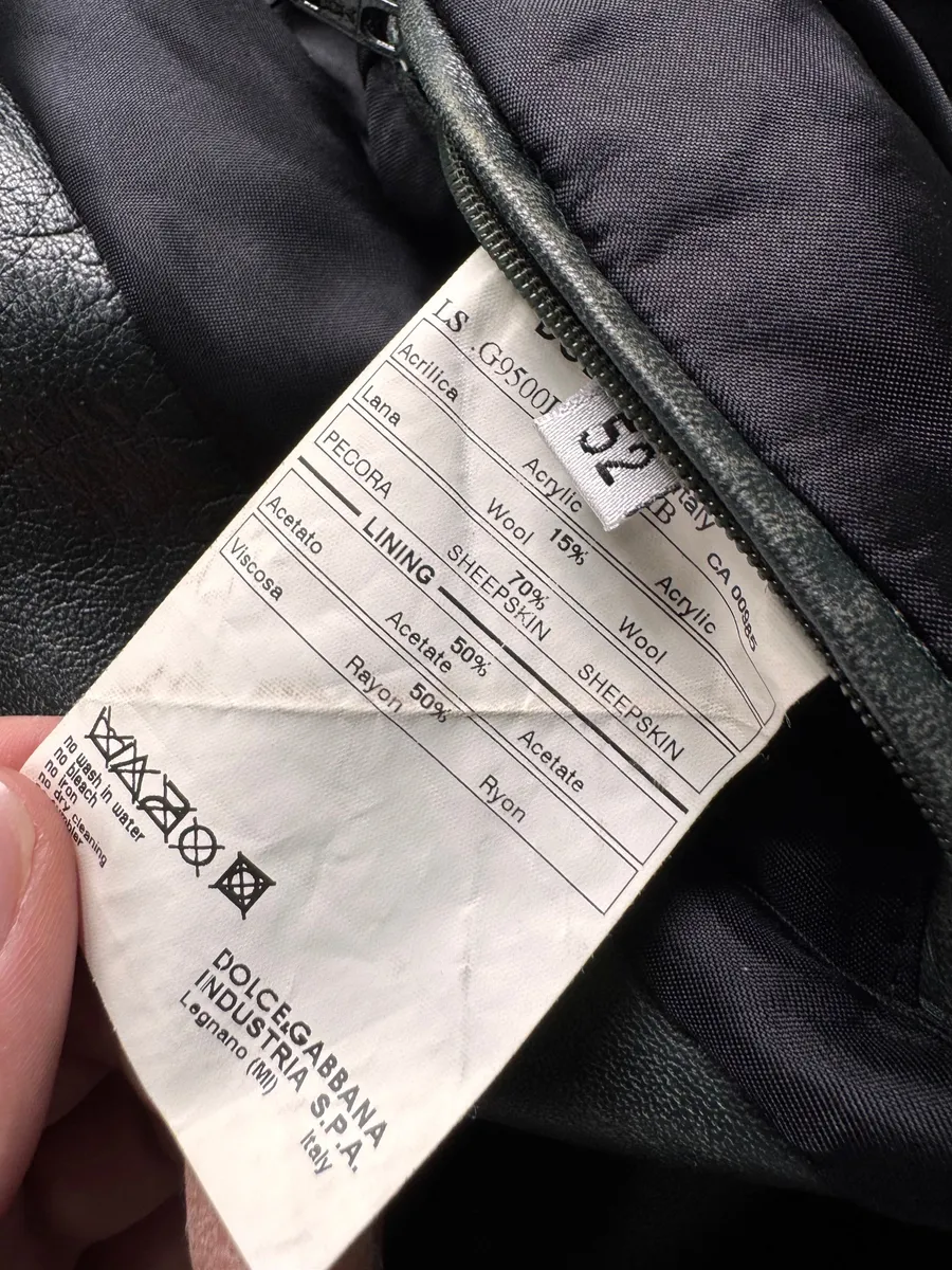 Dolce & Gabbana Multi-Zip Dark Olive Leather Jacket - Image 8
