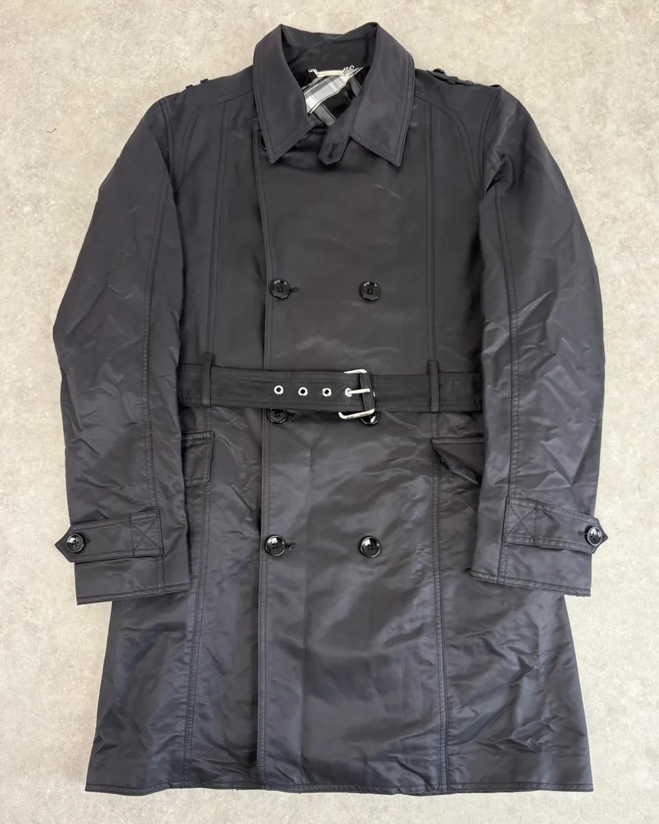 Dolce & Gabbana Navy Cargo Trench Coat