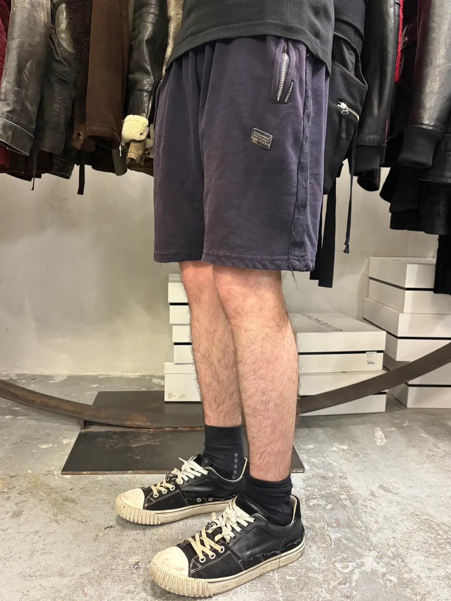 Dolce & Gabbana Navy Distressed Cozy Shorts - Image 3