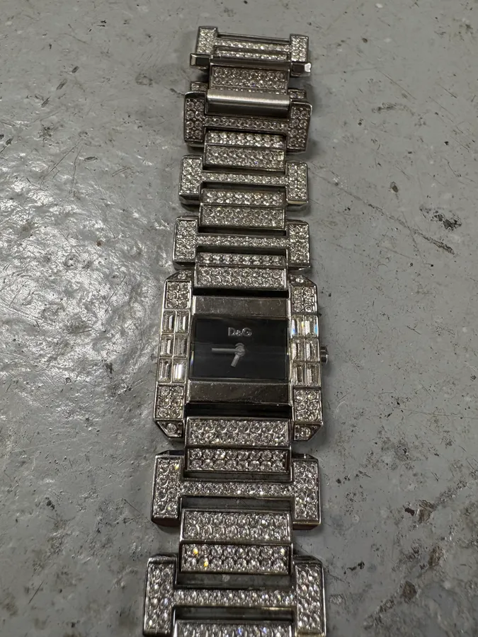 Dolce & Gabbana Paved Crystal Stainless Steel Watch - Image 5