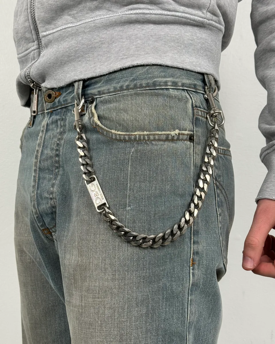 Dolce & Gabbana Silver Metal Chain Wallet Chain