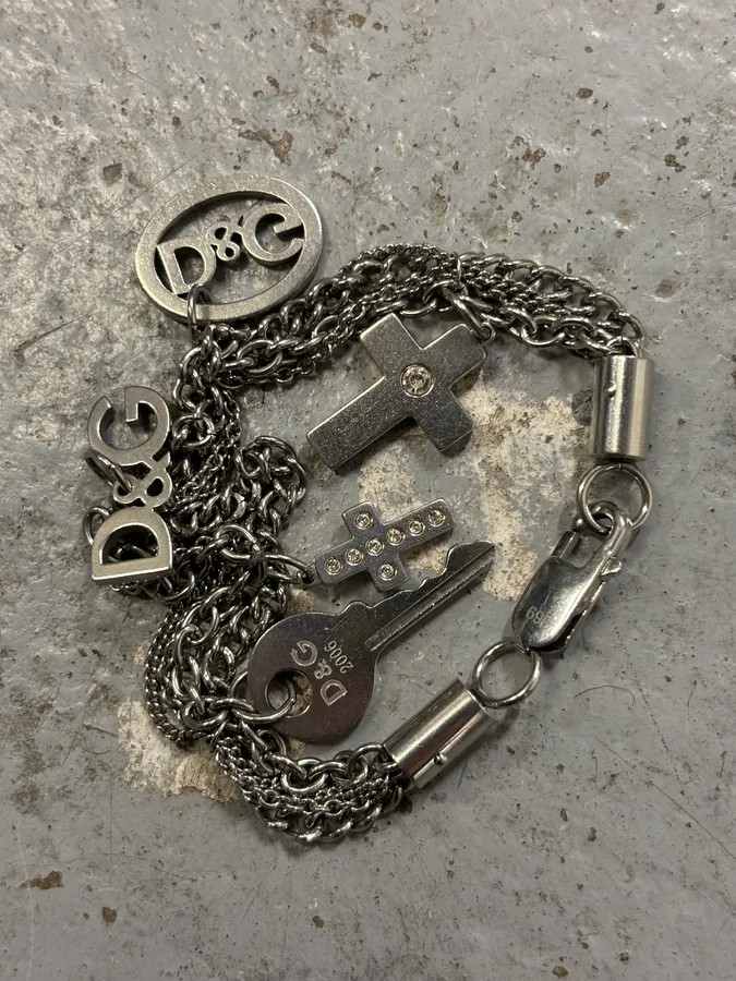 Dolce & Gabbana Silver Metal Charm Bracelet - Image 7