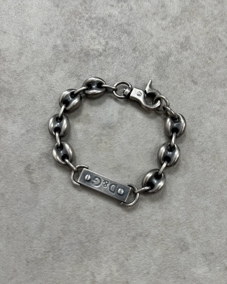 Dolce & Gabbana Silver Metal Coffee Beans Chain Bracelet - Image 5
