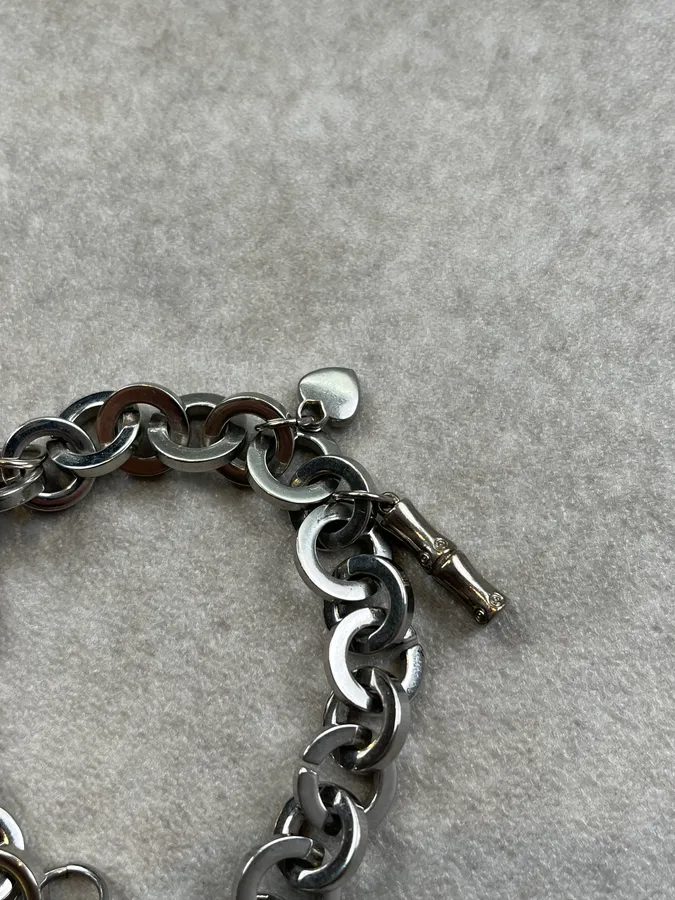 Dolce & Gabbana Silver Steel Charm Bracelet Watch - Image 7