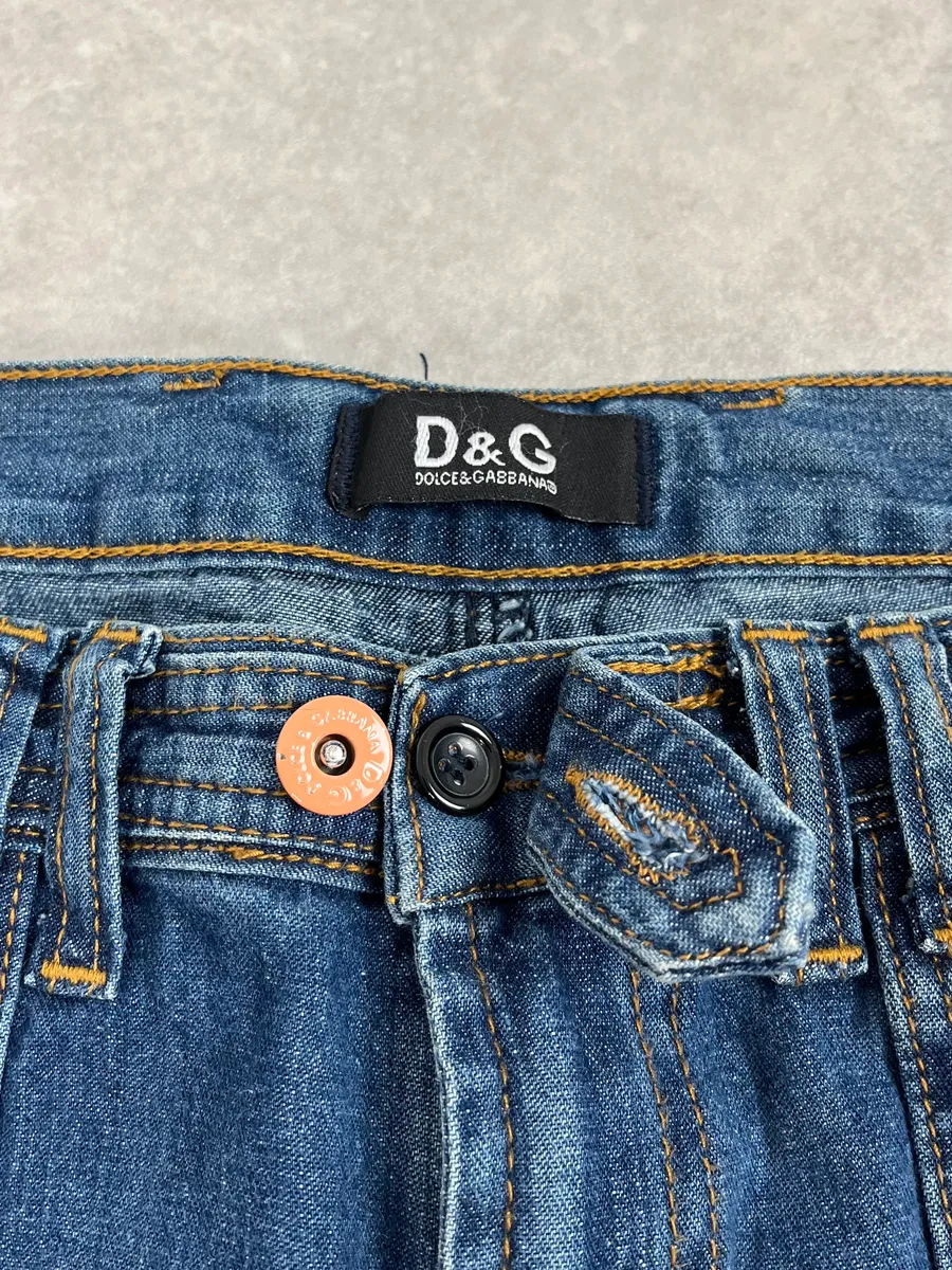 Dolce & Gabbana Straight Low Waist Blue Denim Jeans - Image 7