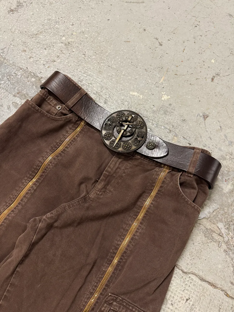 Dries Van Noten Antique Sword Buckle Leather Belt - Image 2