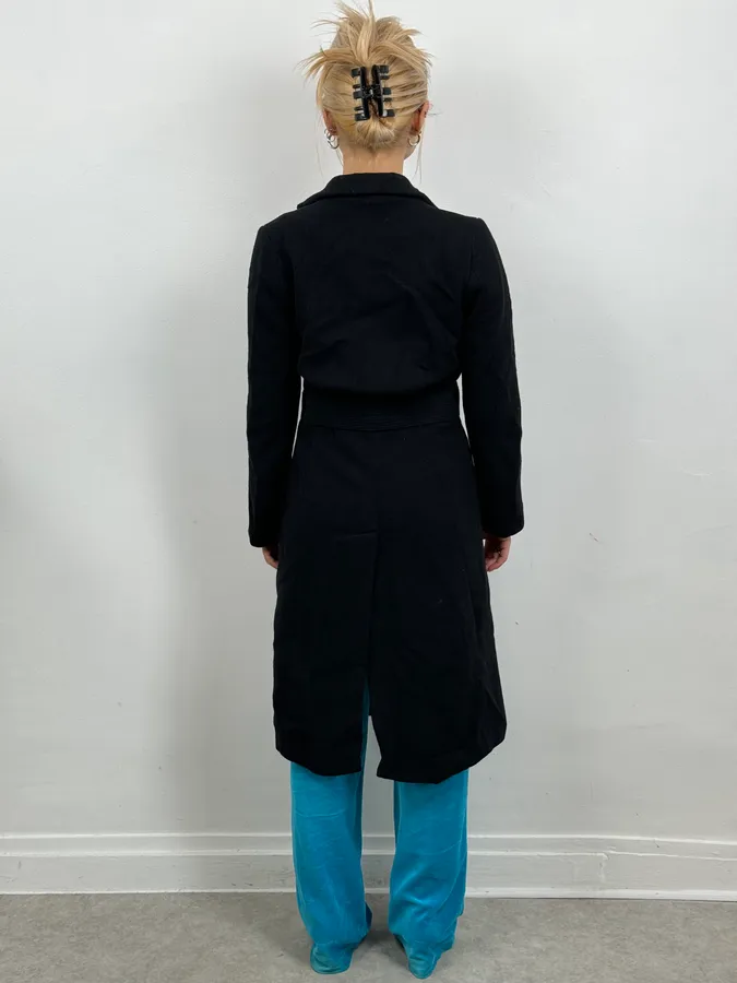 Dries Van Noten Black Classy Wool Trench Coat - Image 2