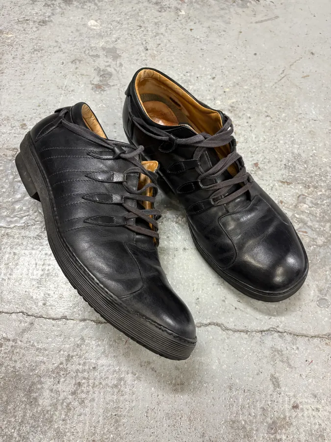 Dries Van Noten Black Leather Sneakers - Image 5