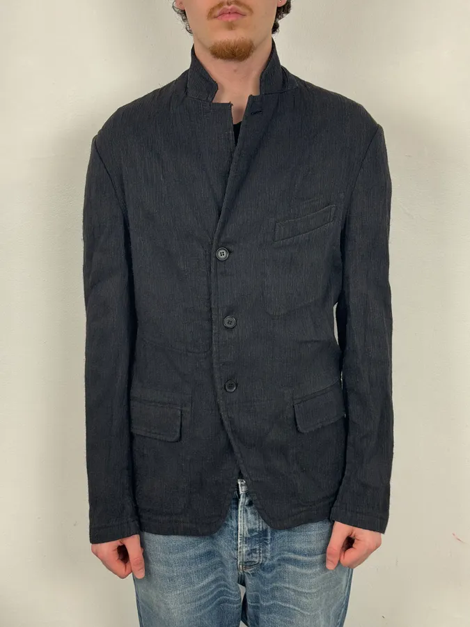 Dries Van Noten Black Relief Blazer Jacket - Image 2