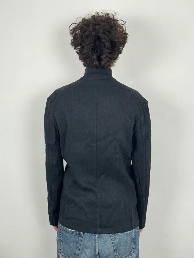 Dries Van Noten Black Relief Blazer Jacket - Image 3