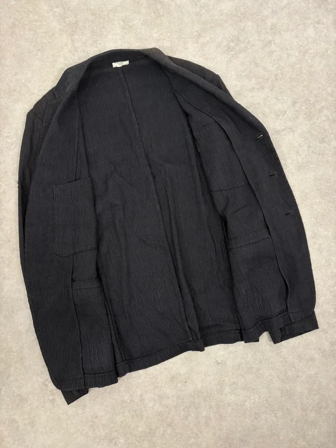 Dries Van Noten Black Relief Blazer Jacket - Image 7