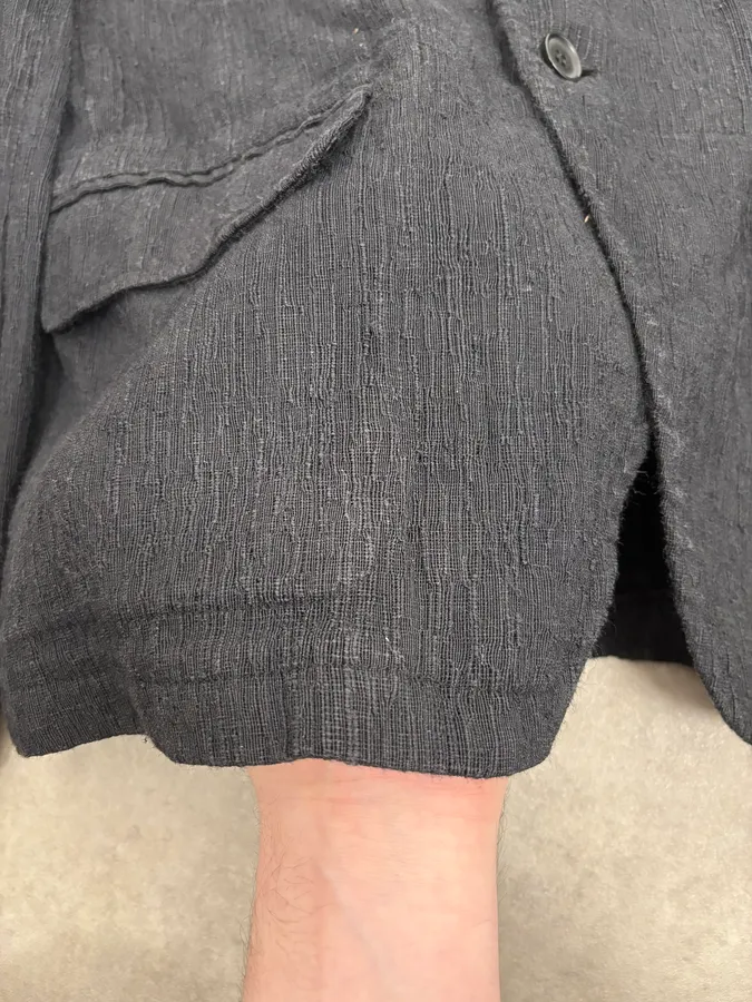 Dries Van Noten Black Relief Blazer Jacket - Image 9