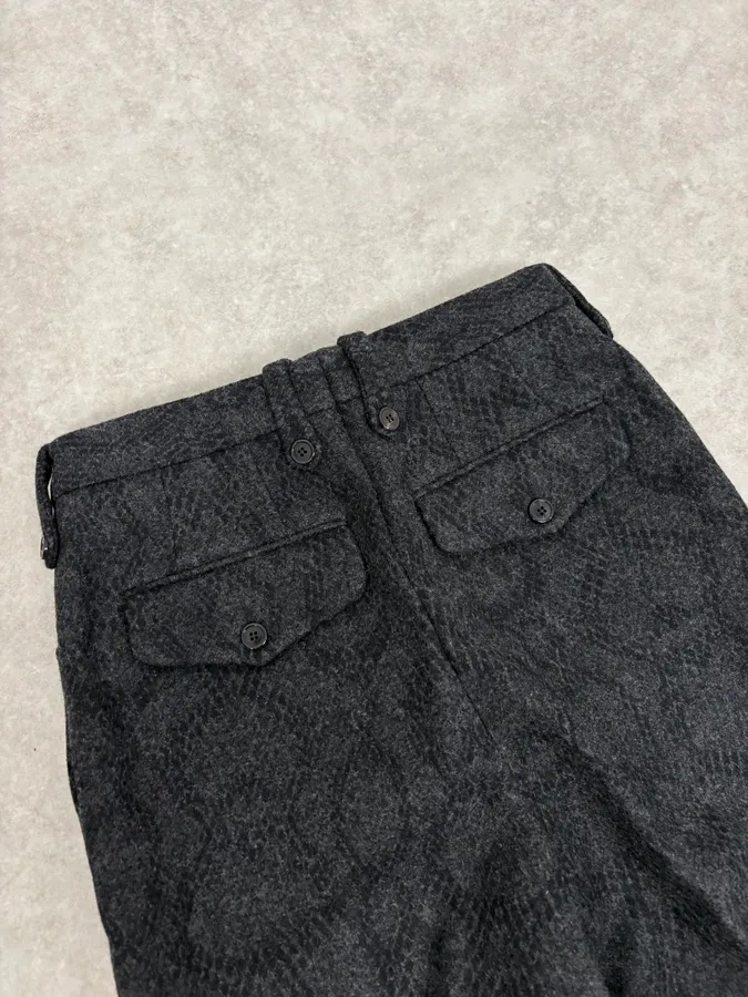 Dries Van Noten Black Wool Leopard Pants - Image 6