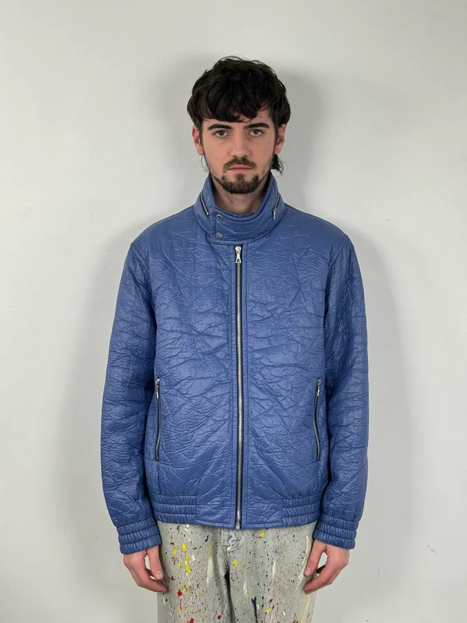 Dries Van Noten Blue Abstract Modern Jacket - Image 2
