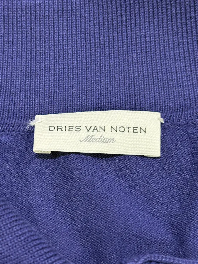 Dries Van Noten Blue Minimalist Cardigan - Image 7